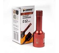 Amboss RED Edition M14 - Corona diamantata per smerigliatrice angolare in gres porcellanato, piastrelle dure, granito/corona di perforazione a secco ideale (Ø 12 mm)