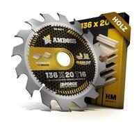 AMBOSS WERKZEUGE® - Lama per sega circolare 136 x 20 Z16, denti alternati per batteria legno, 136 mm, compatibile con Makita 5705R. DSS501Z. BCS550RFE. BCS550RFJ. BSS500. BSS500RFE. 1. BSS5 01RFE