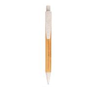 AMBRA 50 Penne Personalizzate con Scritta e Logo - Penna a Sfera in Bamboo con Incisione Laser, Idea Personalizzabile Ufficio, Inaugurazioni, Fiere, Gadget Promozionali(50 Penne, Naturale)