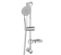 AMBRA WATER Saliscendi doccia regolabile con doccetta e portasapone modello hello, 1 getto, altezza asta 455 mm