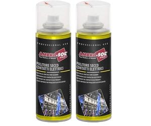 Ambro-Sol M202 Pulitore Secco Spray per Contatti Elettrici, 200 ml (Confezione da 2)