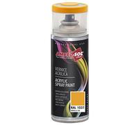 Ambro-Sol V4001037 Smalto Acrilico Multiuso, Vernice Brillante per Interni ed Esterni, Adatto per Qualsiasi Tipo di Materiale, Bomboletta Spray in Banda Stagnata Riciclabile da 400 ml, Giallo Sole