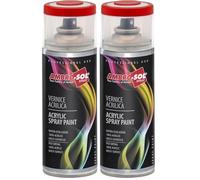 Ambro-Sol V4003003 Smalto Acrilico Multiuso, Vernice Brillante per Interni ed Esterni, Adatto per Qualsiasi Tipo di Materiale, Bomboletta Spray in Banda Stagnata Riciclabile 400 ml, Rosso Rubino