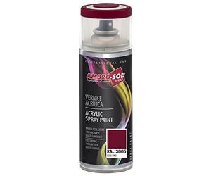 Ambro-Sol V4003005 Smalto Acrilico Multiuso, Vernice Brillante per Interni ed Esterni, Adatto per Qualsiasi Tipo di Materiale, Bomboletta Spray in Banda Stagnata Riciclabile 400 ml, Rosso Vino