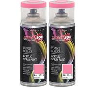 Ambro-Sol V4003015 Smalto Acrilico Multiuso, Vernice Brillante per Interni ed Esterni, Adatto per Qualsiasi Tipo di Materiale, Bomboletta Spray in Banda Stagnata Riciclabile 400 ml, Rosa Chiaro