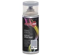 Ambro-Sol V4007040 Smalto Acrilico Multiuso, Vernice Brillante per Interni ed Esterni, Adatto per Qualsiasi Tipo di Materiale, Bomboletta Spray in Banda Stagnata 400 ml, Grigio Agata