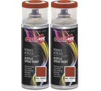 Ambro-Sol V4008004 Smalto Acrilico Multiuso, Vernice Brillante per Interni ed Esterni, Adatto per Qualsiasi Tipo di Materiale, Bomboletta Spray in Banda Stagnata Riciclabile 400 ml, Marrone Rame