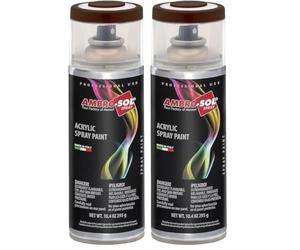 Ambro-Sol V4008017 Smalto Acrilico Multiuso, Vernice Brillante per Interni ed Esterni, Adatto per Qualsiasi Tipo di Materiale, Bomboletta Spray in Banda Stagnata Riciclabile 400 ml, Marrone Cioccolato