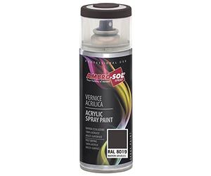 Ambro-Sol V4008019 Smalto Acrilico Multiuso, Vernice Brillante per Interni ed Esterni, Adatto per Qualsiasi Tipo di Materiale, Bomboletta Spray in Banda Stagnata Riciclabile 400 ml, Marrone Grigio