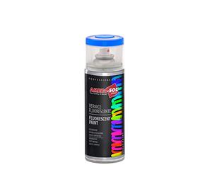Ambro-Sol V400FLUOR5 Smalto / Vernice Finiture Speciali Fluorescenti, Ideale per Materiali che si Trovano all’Interno Abitazioni, Bomboletta Spray in Banda Stagnata Riciclabile 400 ml, Blu