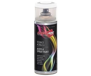 Ambro-Sol V400PAST3 Smalto Acrilico Multiuso, Vernice Brillante per Interni ed Esterni, Adatto per Qualsiasi Tipo di Materiale, Bomboletta Spray in Banda Stagnata Riciclabile 400 ml, Bianco Lucido