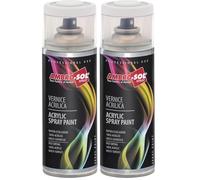 Ambro-Sol V400PAST7 Smalto Acrilico Multiuso, Vernice Brillante per Interni ed Esterni, per Qualsiasi Tipo di Materiale, Bomboletta Spray in Banda Stagnata Riciclabile 400 ml, Trasparente Lucido