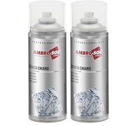 Ambro-Sol Z350 Zinco Chiaro Spray, Ideale per Ritoccare, Rifinire e Riparare con una Finitura Color Grigio Chiaro Superfici Metalliche, Bomboletta in Banda Stagnata Riciclabile all'Infinito da 400 ml