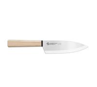 Ambrogio Sanelli, Coltello da Cucina Professionale Hexagon, Coltello Deba con Lama 16 cm in Acciaio Inox all'Azoto e Manico Esagonale, Coltelli Professionali per Lavorare il Pesce, Made in Italy