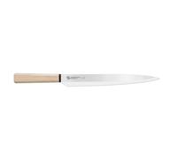 Ambrogio Sanelli, Coltello da Cucina Professionale Hexagon, Coltello Yanagiba con Lama 27 cm in Acciaio Inox all'Azoto e Manico Esagonale, Coltelli Professionali per Sushi e Sashimi, Made in Italy