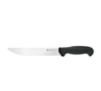 Ambrogio Sanelli, Linea Tecna Coltello arrosto cm 23 NERO con Lama in Acciaio Inox NitroB e Manico Ergonomico a grip evoluto, Coltello Professionale, Made in Italy