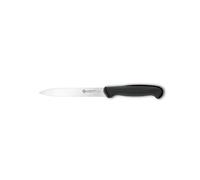 Ambrogio Sanelli, Linea Tecna Coltello multiuso cm 14 NERO con Lama in Acciaio Inox NitroB e Manico Ergonomico a grip evoluto, Coltello Professionale, Made in Italy