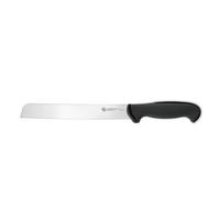 Ambrogio Sanelli, Linea Tecna Coltello pane cm 21 dentatura SOFT NERO con Lama in Acciaio Inox NitroB e Manico Ergonomico a grip evoluto, Coltello Professionale, Made in Italy