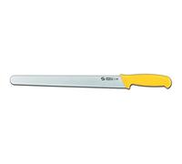 Ambrogio Sanelli - Supra Colore - Coltello Prosciutto. Manico Ergonomico in Polipropilene, Colore: Giallo. Lama: Liscia e Stretta, in Acciao Inox Nitro-B Inox all'azoto. Cm: 32