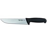 Ambrogio Sanelli - Supra - Coltello Francese. Manico Ergonomico in Polipropilene, Colore: Nero. Lama: Larga Liscia, Nitro-B Inox all'azoto. Cm: 20