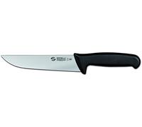 Ambrogio Sanelli - Supra - Coltello Francese. Manico Ergonomico in Polipropilene, Colore: Nero. Lama: Liscia, in Acciao Inox Nitro-B Inox all'azoto. Cm: 18