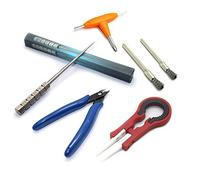 Ambrose Kit di strumenti fai da te per sigarette elettroniche, pinzette in ceramica, forbici, pinze, maschera metallica, cacciavite a T, spazzole a spirale, design per atomizzatore RDA RBA