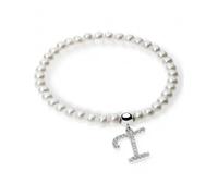 Ambrosia Argento Bracciale Perle e Iniziale - AAB 052