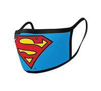 DC SUPERMAN LOGO FACE COVER.MASK SET(2) by PYRAMID INTERNATIONAL