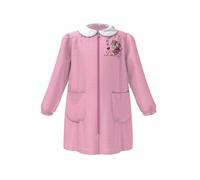 AMBROSINO Grembiule Asilo Bambina Quadretto Rosa Ricami Variabili Bottoni o Zip Omaggio Incluso Moda Egidio (75, Zip)