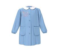 AMBROSINO Grembiule Bambina Tinta Unita Cielo Con Ricamo London E Girl Scuola Elementare Simpatico Omaggio Incluso Egidio (Ricamo girl, 70)