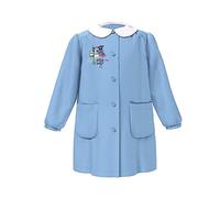 AMBROSINO Grembiule Bambina Tinta Unita Cielo Con Ricamo London E Girl Scuola Elementare Simpatico Omaggio Incluso Egidio (Ricamo London, 70)