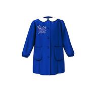 Ambrosino Grembiule Blu Con Ricamo Colletto Bianco Removibile Per Scuola Elementare Bambina Ottime rifiniture Simpatico Omaggio Incluso Egidio