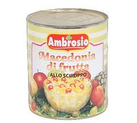 Ambrosio Macedonia di Frutta allo Sciroppo - Mix Pronta all'Uso - Barattolo 820g