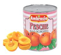 PESCHE AMBROSIO PESCHE ALLO SCIROPPO BARATTOLO DA 820 GR FRUTTA SCIROPPATA