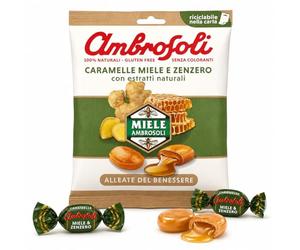 Ambrosoli Busta caramelle Mielness & Zenzero gr.90