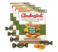 Ambrosoli Busta caramelle Mielness & Zenzero gr.90 (Confezione da 4)