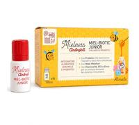 Ambrosoli Mielness Miel-Biotic Junior Integratore Alimentare per Bambini con Miele e Probiotici, Vitamine B6, B12 e Selenio, 3 Miliardi di Fermenti, 10 Flaconcini da 10 ml