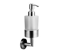 Ambrosya® | Distributore di sapone esclusivo in acciaio inossidabile | Bagno Supporto per bicchiere Supporto per sapone Portasapone Erogatore WC (Acciaio inossidabile (Spazzolato))
