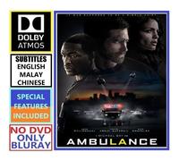 Ambulance (2022) Nuovo DVD inglese DTS-HDMI 5.1 All Region BLU RAY Disc