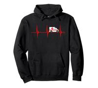 ambulanza ambulanza battito cardiaco ECG impulso ambulanza ambul Felpa con Cappuccio