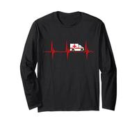 ambulanza ambulanza battito cardiaco ECG impulso ambulanza ambul Maglia a Manica