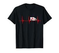 ambulanza ambulanza battito cardiaco ECG impulso ambulanza ambul Maglietta