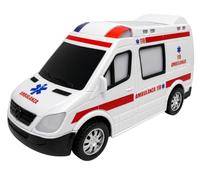 Ambulanza Giocattolo con Luci e Suoni e Movimento Mistero Bump & Go Ambulanze Pronto Soccorso con Luci Suoni Ambulanza Grande per Bambini con Movimento Sirene e Fari Led Giocattolo (A)
