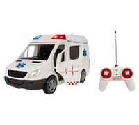 Ambulanza Telecomandata per Bambini Ambulanza Giocattolo con Luci Suoni Sirene Porte Apribili Autoambulanza Grande Scala 1:16 Radio Comando Pronto Soccorso Suoni Luci Led Movimento Veicolo Soccorso