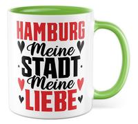 Amburgo Tazza con scritta - Regalo Amburgo Meine Stadt Meine Liebe - Tazza da caffè 330 ml in ceramica - Città natale Personale Umorismo Tazza da caffè