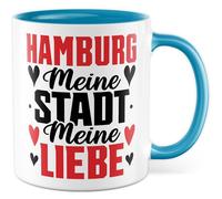 Amburgo Tazza con scritta - Regalo Amburgo Meine Stadt Meine Liebe - Tazza da caffè 330 ml in ceramica - Città natale Personale Umorismo Tazza da caffè