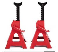 AMC Coppia di cavalletti portata da 6 tonnellate con 9 livelli regolabili per auto e moto con leva di sicurezza, Set di due cavalletti da sostegno officina, fai da te, professionale, domestico, garage
