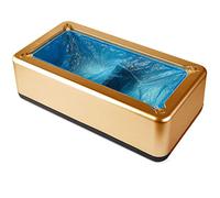 Amc Dispenser copriscarpe automatico professionale, distributore automatico copriscarpe monouso per casa, ufficio, lavoro, struttura robusta ABS e acciaio, omaggio 100 pz copriscarpe monouso, Oro