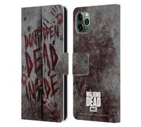 AMC THE WALKING DEAD TIPOGRAFIA CUSTODIA COVER A PORTAFOGLIO PER APPLE iPHONE