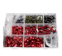 AMCBYSGC Viti Moto Inox per F650GS 2008 2009 2010 2011 2012 Carenatura Motocicletta Kit Bulloni Vite Spire Fissaggio Rapido Clip Dado Montaggio(Red)